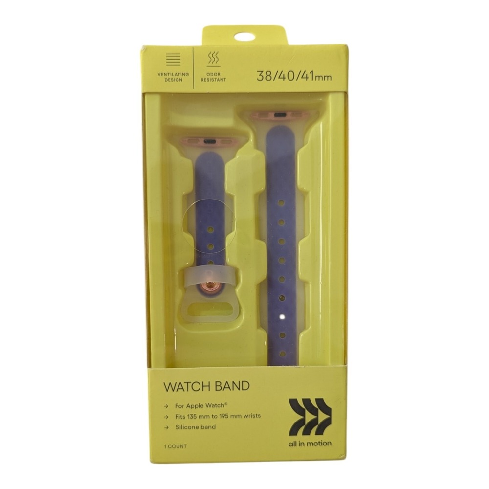 F6. All In Motion Apple Watch Silicone Band 38/40/41mm - Periwinkle Envy Purple